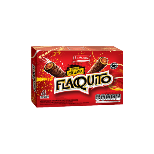 Chocolate Fudge Covered Hazelnut Cream Filled Wafer Rolls (FLAQUITO)