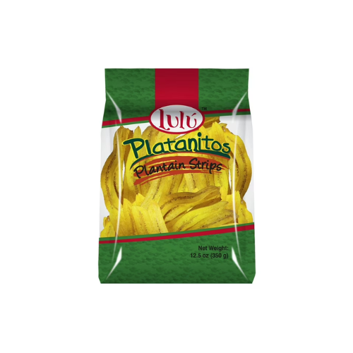 Lulú Green Plantain Strips – ¡El sabor crujiente del plátano verde!